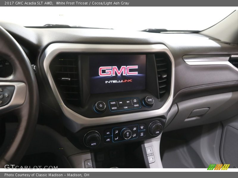 White Frost Tricoat / Cocoa/Light Ash Gray 2017 GMC Acadia SLT AWD