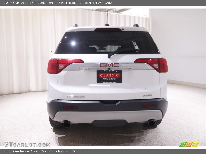 White Frost Tricoat / Cocoa/Light Ash Gray 2017 GMC Acadia SLT AWD
