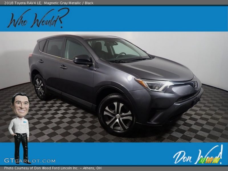 Magnetic Gray Metallic / Black 2018 Toyota RAV4 LE