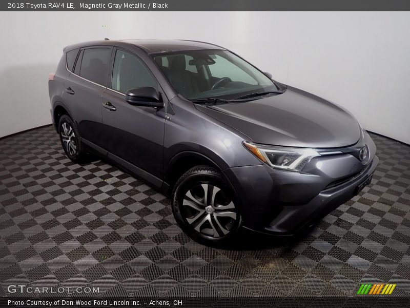 Magnetic Gray Metallic / Black 2018 Toyota RAV4 LE