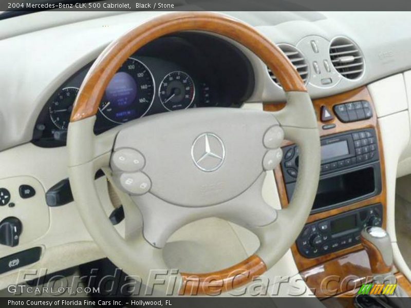 Black / Stone 2004 Mercedes-Benz CLK 500 Cabriolet