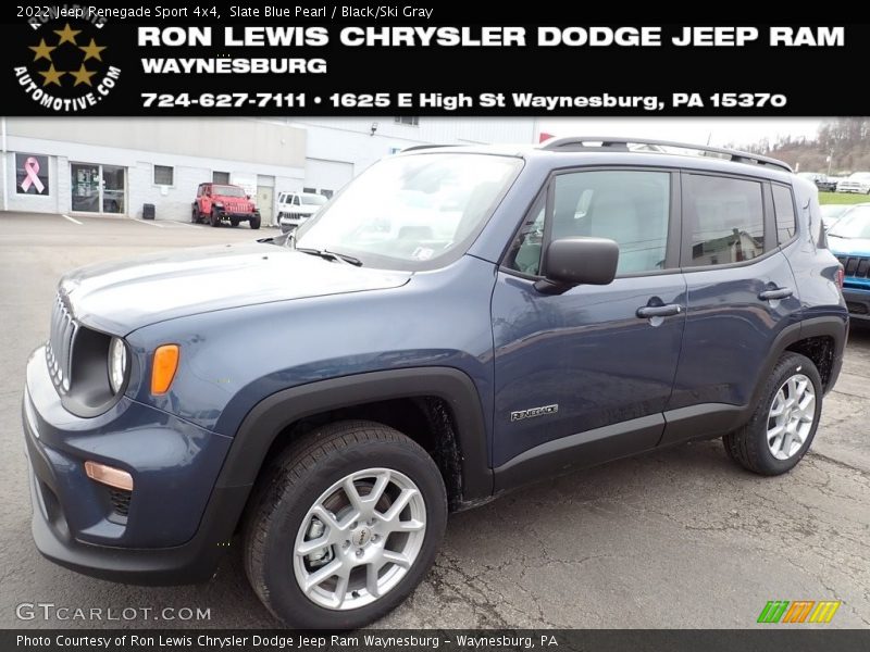 Slate Blue Pearl / Black/Ski Gray 2022 Jeep Renegade Sport 4x4
