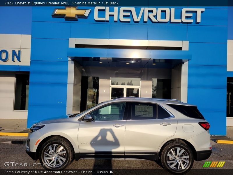 Silver Ice Metallic / Jet Black 2022 Chevrolet Equinox Premier AWD