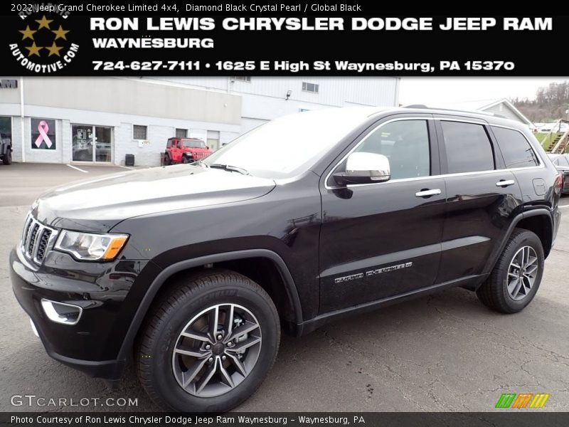 Diamond Black Crystal Pearl / Global Black 2022 Jeep Grand Cherokee Limited 4x4