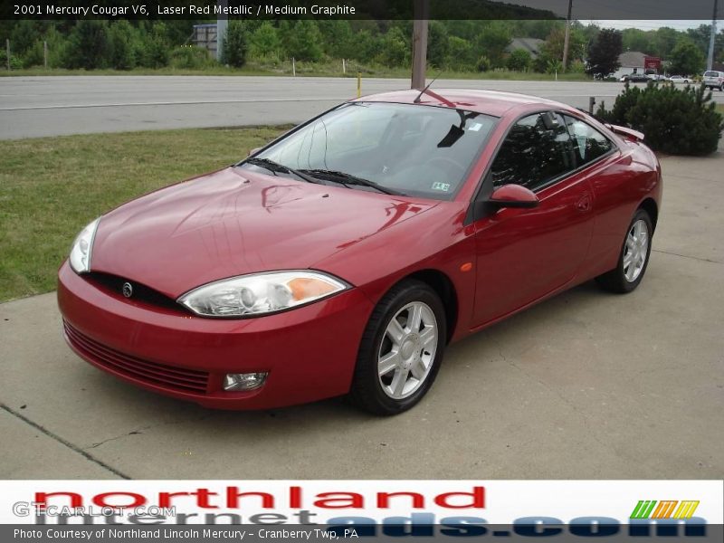 Laser Red Metallic / Medium Graphite 2001 Mercury Cougar V6