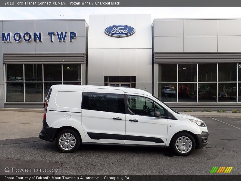 Frozen White / Charcoal Black 2018 Ford Transit Connect XL Van