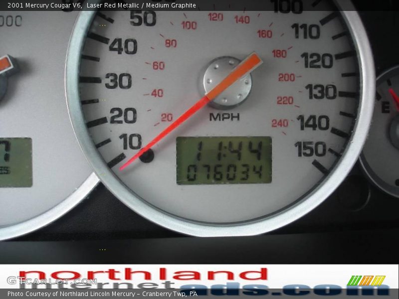 Laser Red Metallic / Medium Graphite 2001 Mercury Cougar V6
