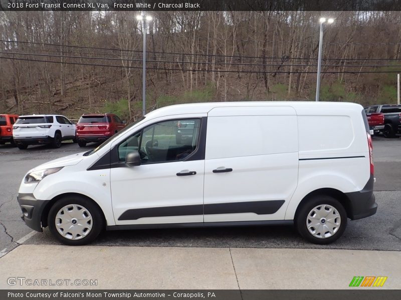 Frozen White / Charcoal Black 2018 Ford Transit Connect XL Van