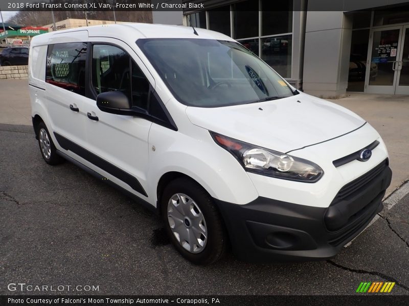 Frozen White / Charcoal Black 2018 Ford Transit Connect XL Van
