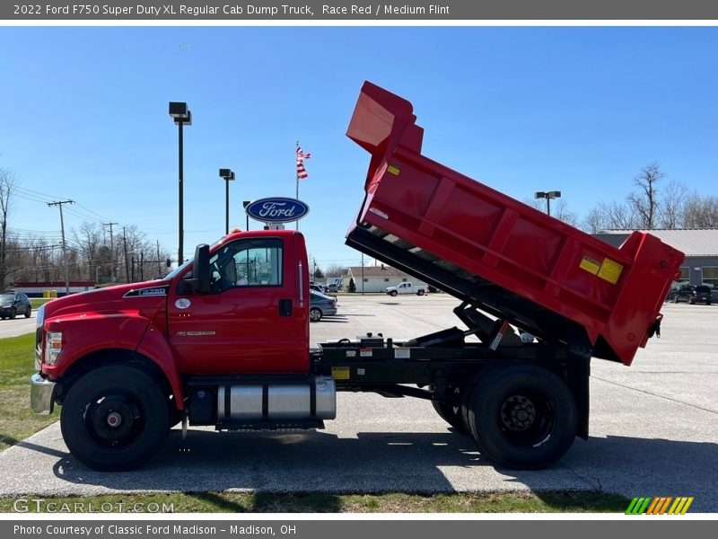 Race Red / Medium Flint 2022 Ford F750 Super Duty XL Regular Cab Dump Truck