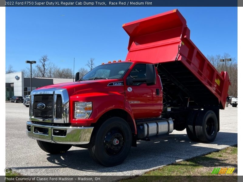 Race Red / Medium Flint 2022 Ford F750 Super Duty XL Regular Cab Dump Truck