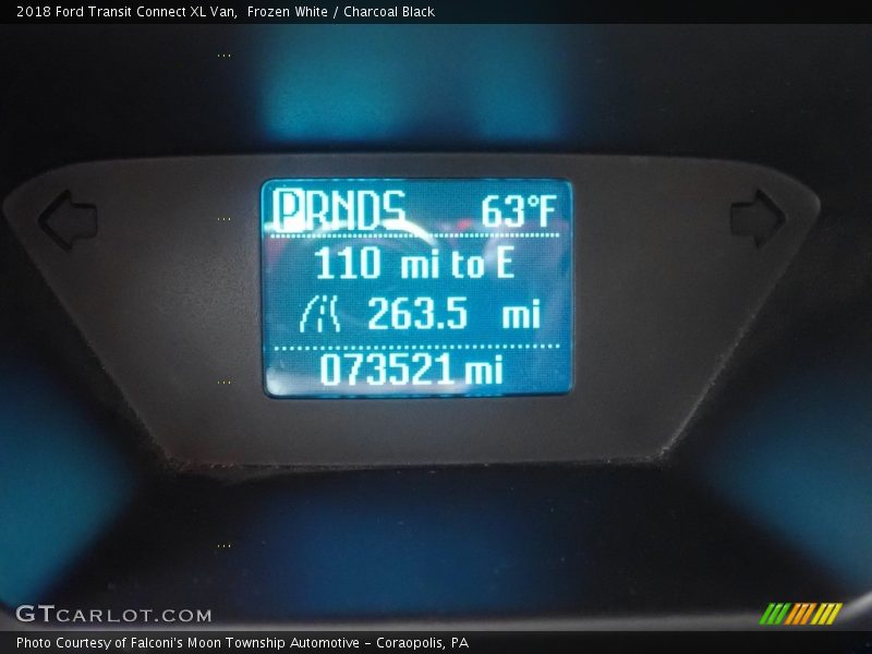Frozen White / Charcoal Black 2018 Ford Transit Connect XL Van