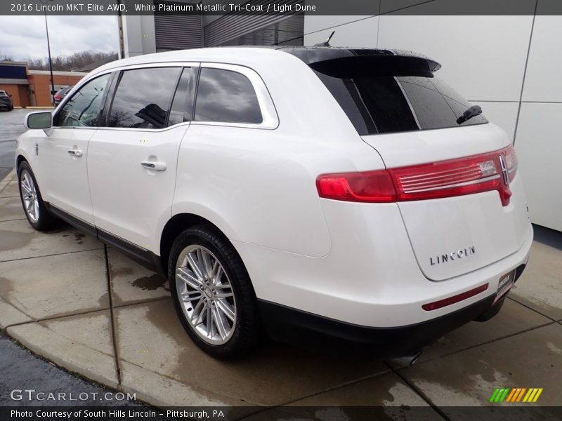 White Platinum Metallic Tri-Coat / Light Dune 2016 Lincoln MKT Elite AWD