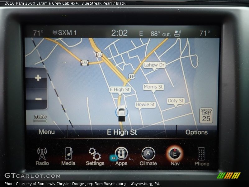 Navigation of 2016 2500 Laramie Crew Cab 4x4