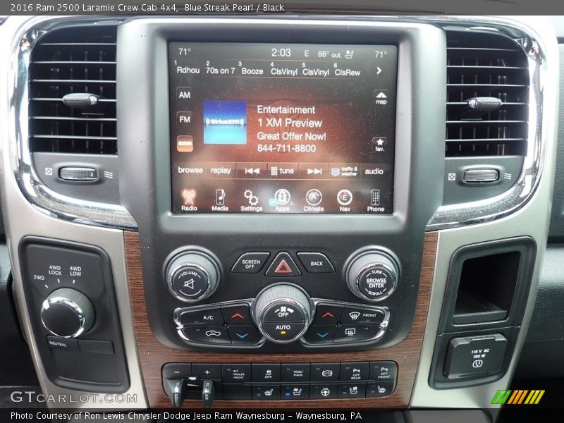 Controls of 2016 2500 Laramie Crew Cab 4x4