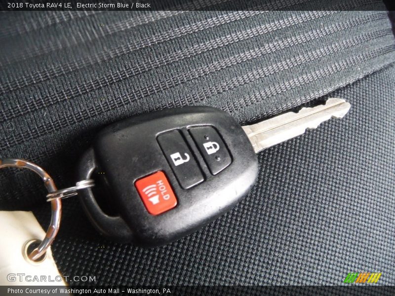 Electric Storm Blue / Black 2018 Toyota RAV4 LE