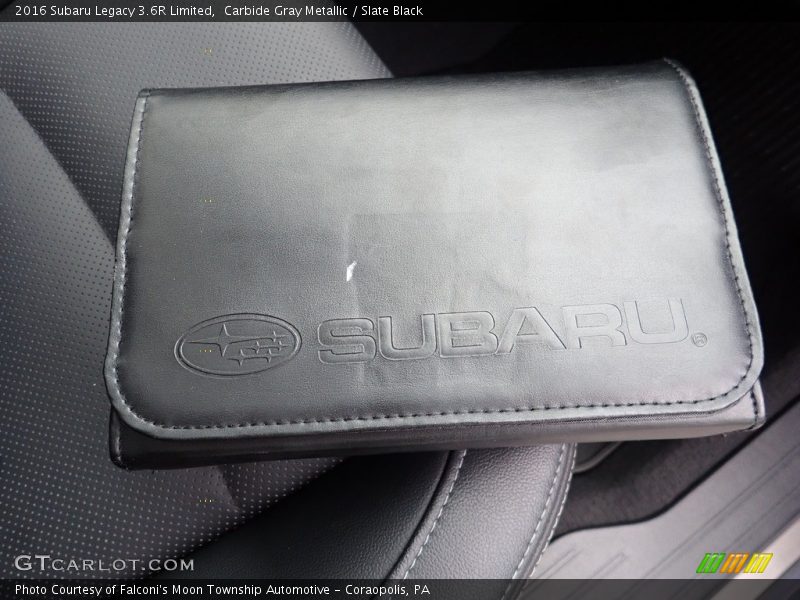 Carbide Gray Metallic / Slate Black 2016 Subaru Legacy 3.6R Limited