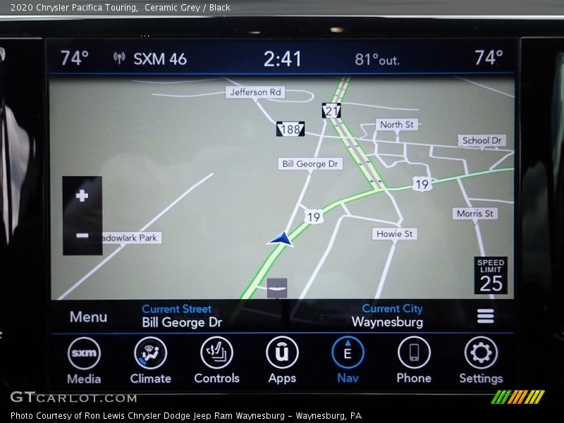 Ceramic Grey / Black 2020 Chrysler Pacifica Touring