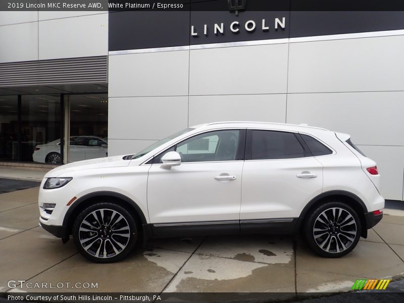 White Platinum / Espresso 2019 Lincoln MKC Reserve AWD