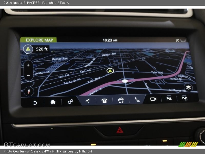 Navigation of 2019 E-PACE SE