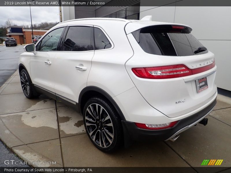 White Platinum / Espresso 2019 Lincoln MKC Reserve AWD