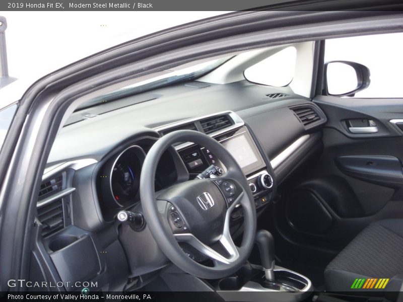 Modern Steel Metallic / Black 2019 Honda Fit EX