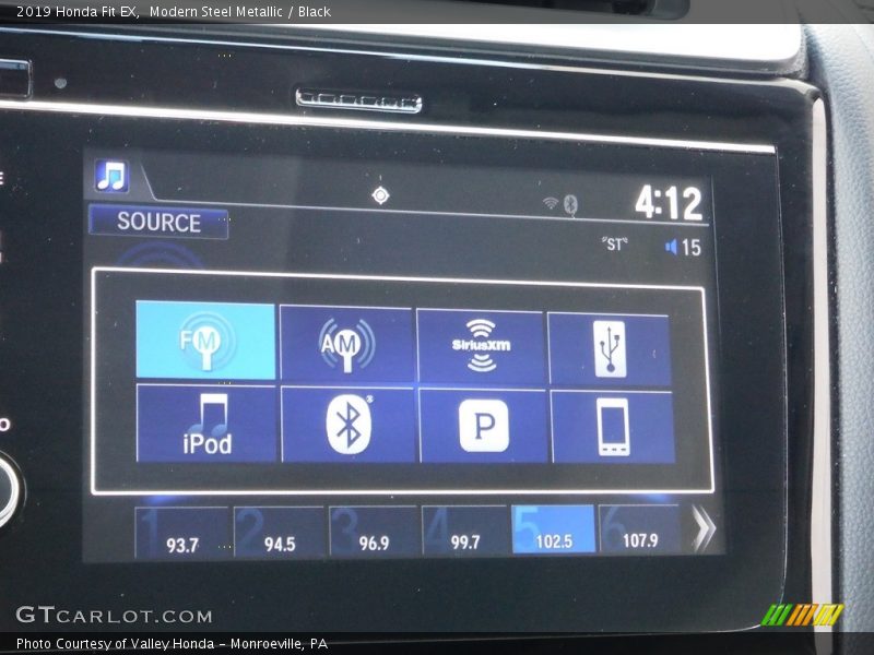 Modern Steel Metallic / Black 2019 Honda Fit EX