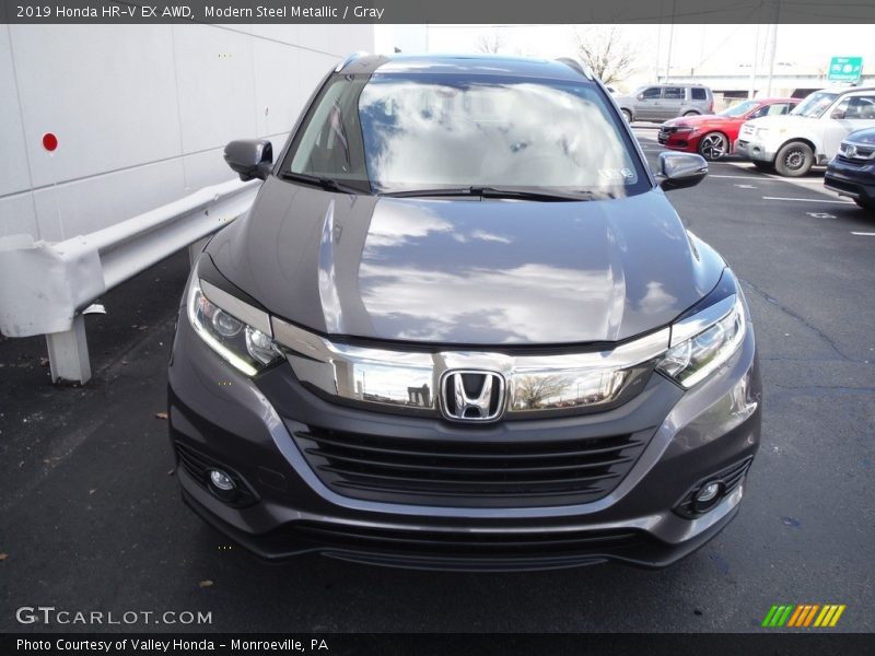 Modern Steel Metallic / Gray 2019 Honda HR-V EX AWD