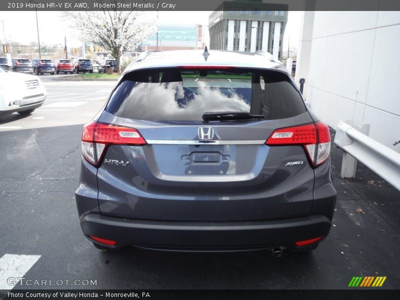 Modern Steel Metallic / Gray 2019 Honda HR-V EX AWD