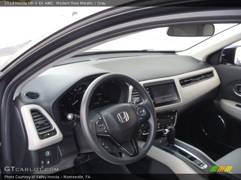 Modern Steel Metallic / Gray 2019 Honda HR-V EX AWD