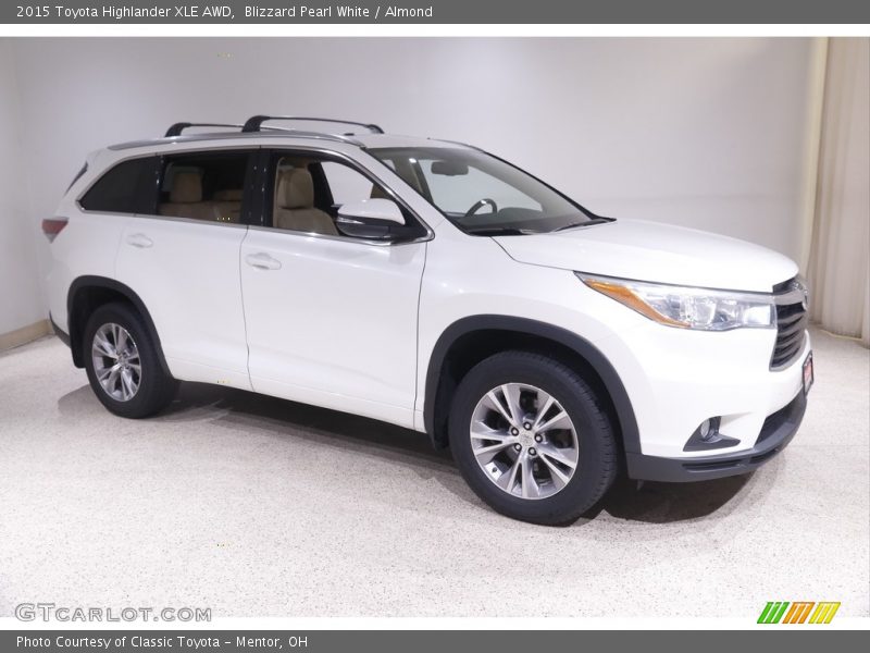 Blizzard Pearl White / Almond 2015 Toyota Highlander XLE AWD