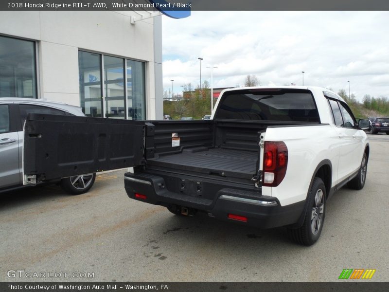 White Diamond Pearl / Black 2018 Honda Ridgeline RTL-T AWD