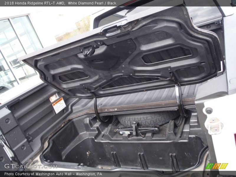 White Diamond Pearl / Black 2018 Honda Ridgeline RTL-T AWD