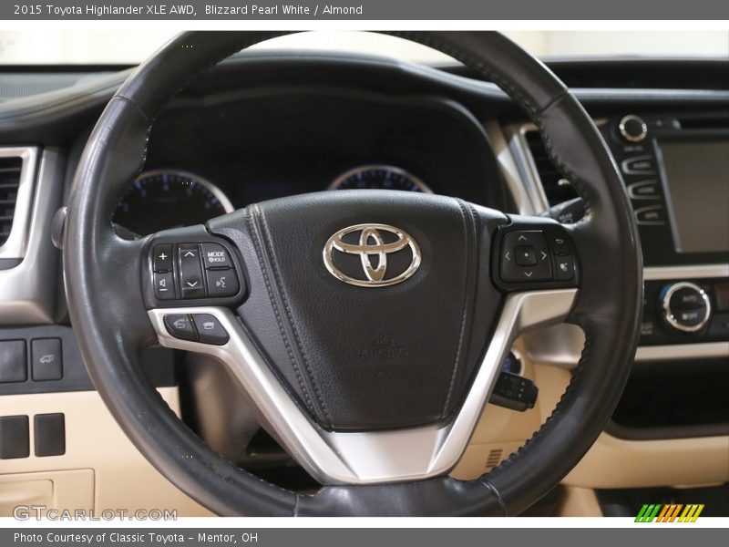 Blizzard Pearl White / Almond 2015 Toyota Highlander XLE AWD