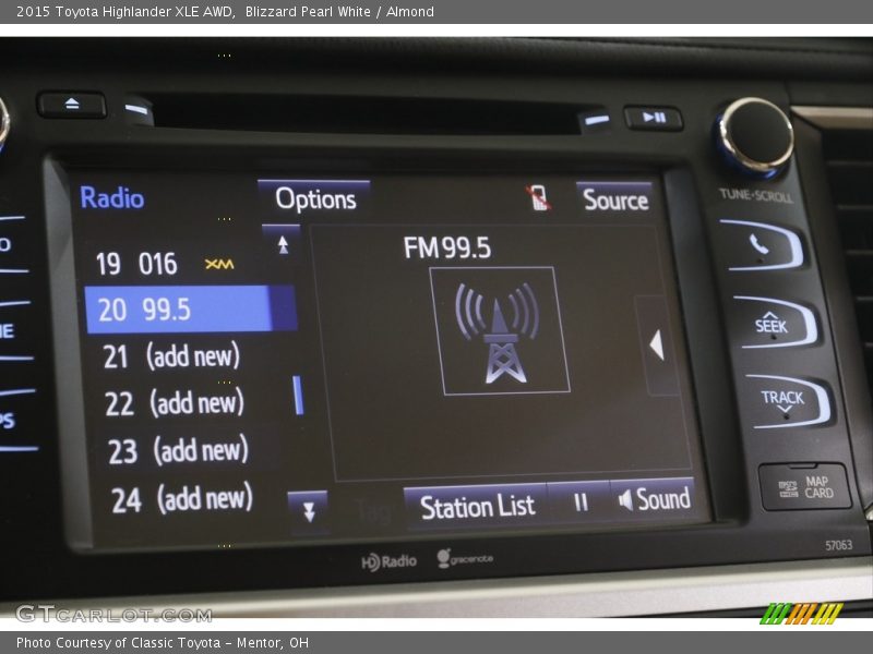 Blizzard Pearl White / Almond 2015 Toyota Highlander XLE AWD