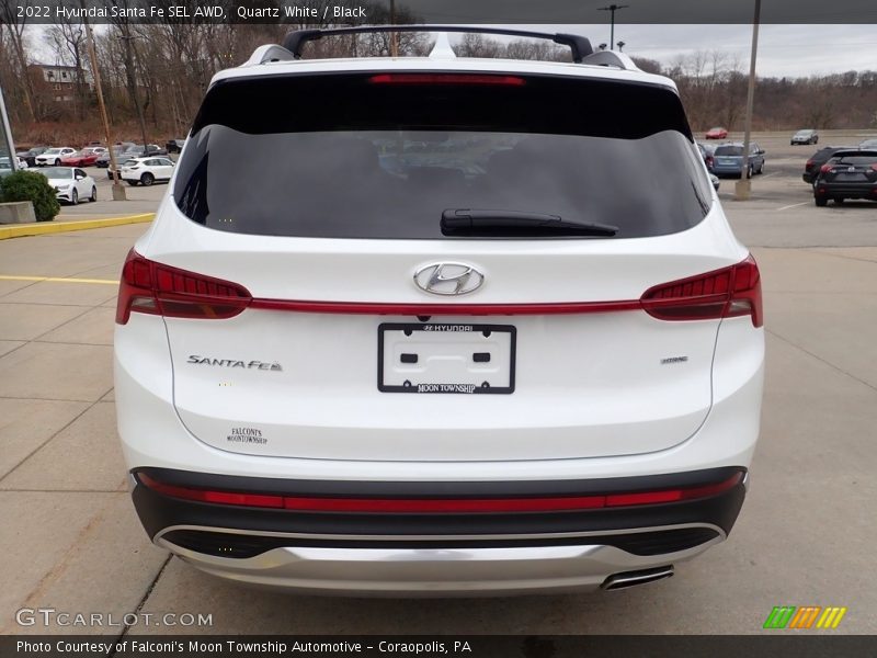 Quartz White / Black 2022 Hyundai Santa Fe SEL AWD