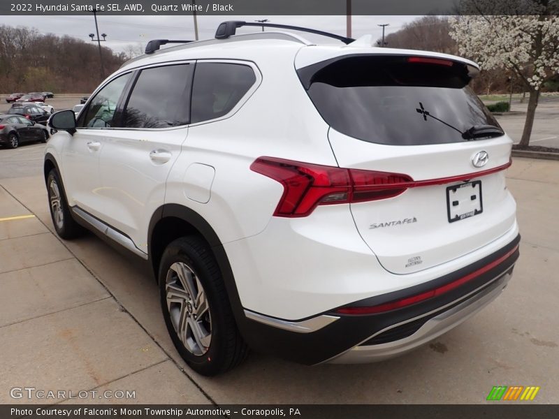 Quartz White / Black 2022 Hyundai Santa Fe SEL AWD