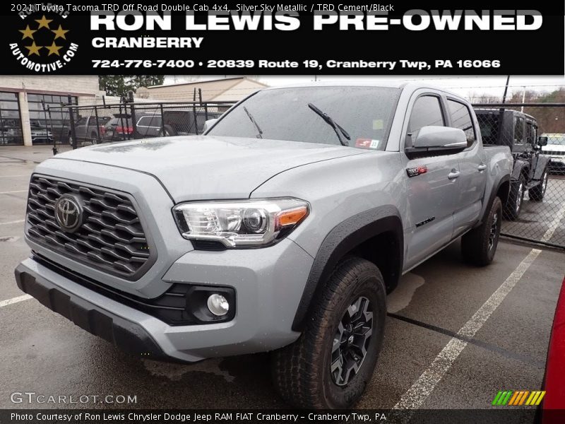 Silver Sky Metallic / TRD Cement/Black 2021 Toyota Tacoma TRD Off Road Double Cab 4x4