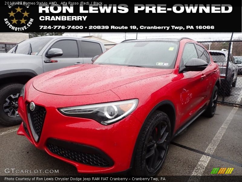 Alfa Rosso (Red) / Black 2019 Alfa Romeo Stelvio AWD