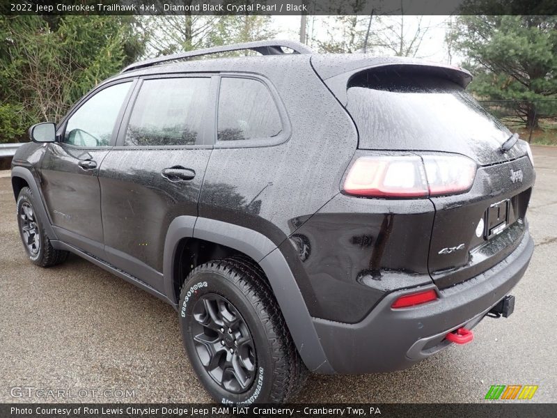 Diamond Black Crystal Pearl / Black 2022 Jeep Cherokee Trailhawk 4x4