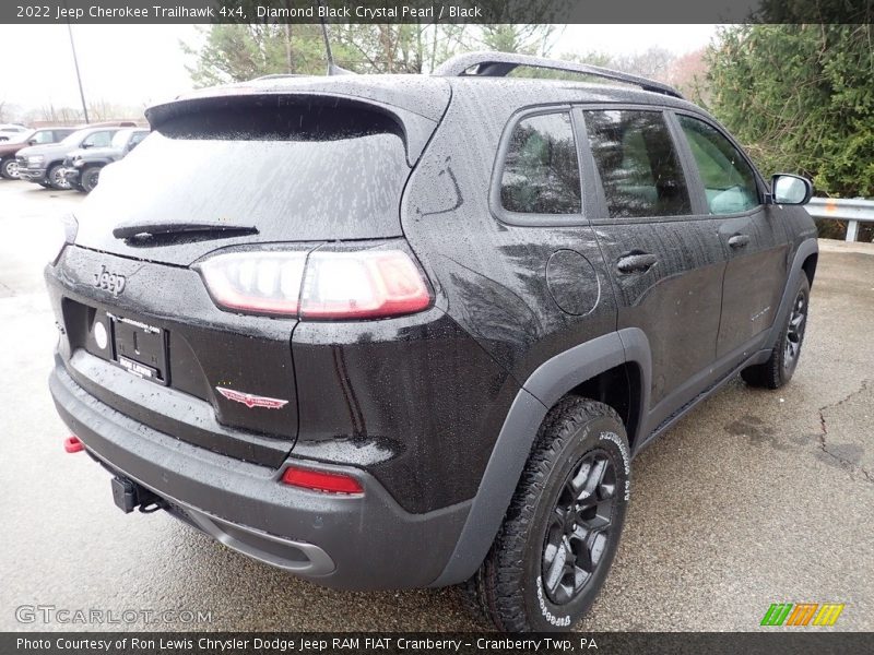 Diamond Black Crystal Pearl / Black 2022 Jeep Cherokee Trailhawk 4x4
