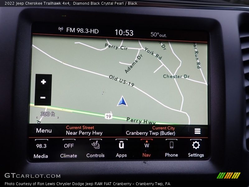Diamond Black Crystal Pearl / Black 2022 Jeep Cherokee Trailhawk 4x4