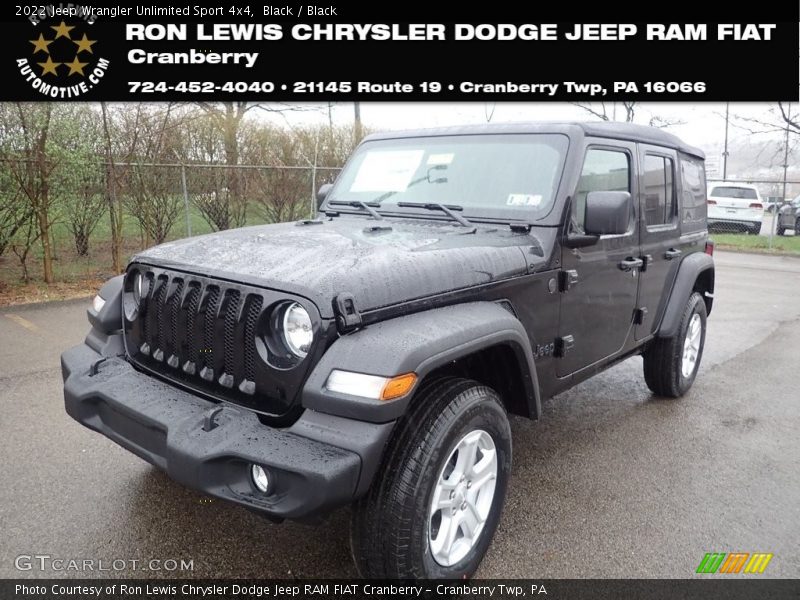Black / Black 2022 Jeep Wrangler Unlimited Sport 4x4