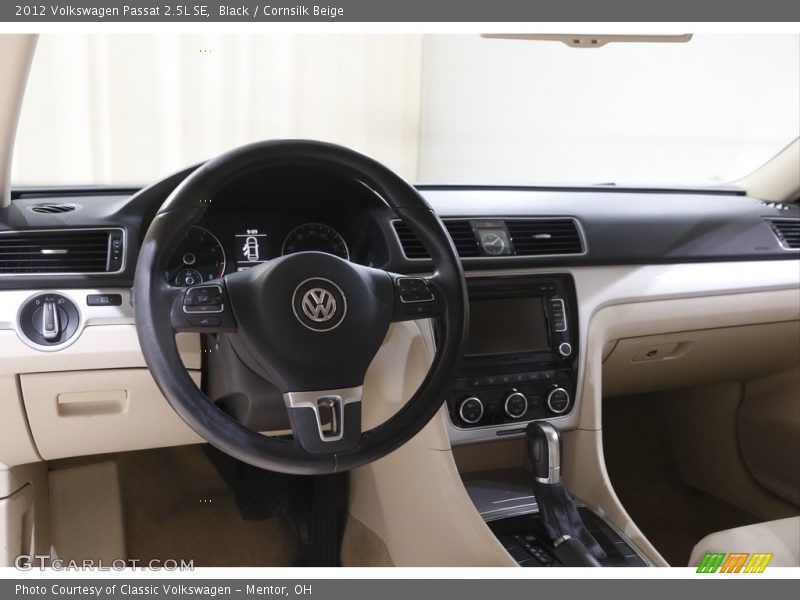 Black / Cornsilk Beige 2012 Volkswagen Passat 2.5L SE
