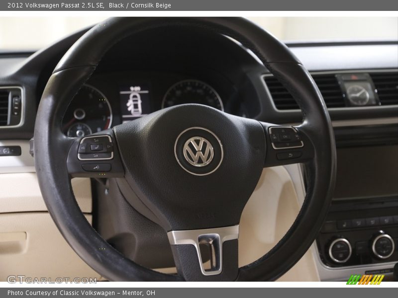Black / Cornsilk Beige 2012 Volkswagen Passat 2.5L SE