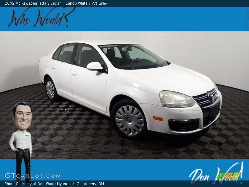 Candy White / Art Grey 2009 Volkswagen Jetta S Sedan