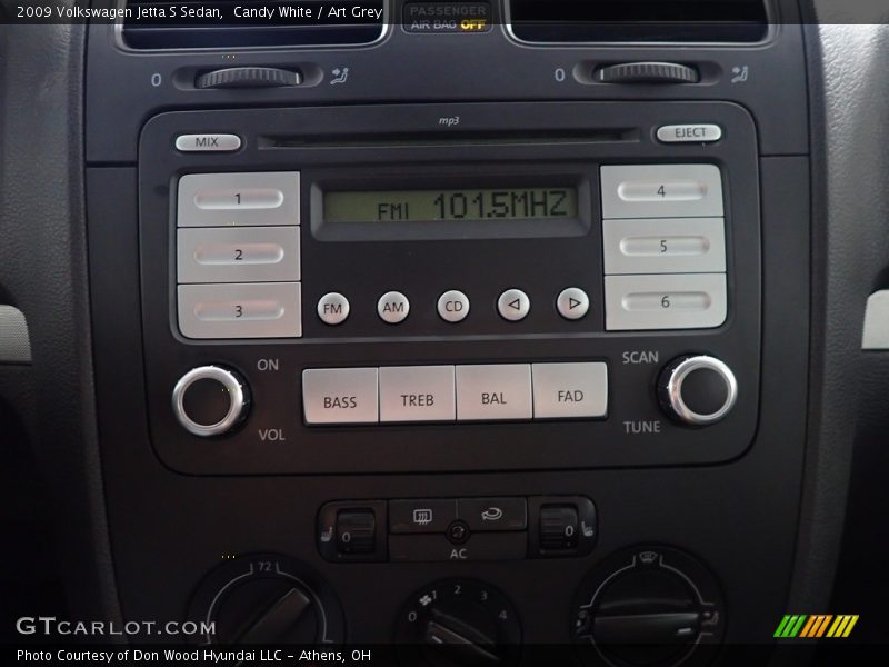Candy White / Art Grey 2009 Volkswagen Jetta S Sedan