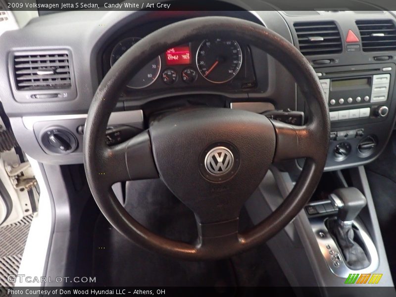 Candy White / Art Grey 2009 Volkswagen Jetta S Sedan