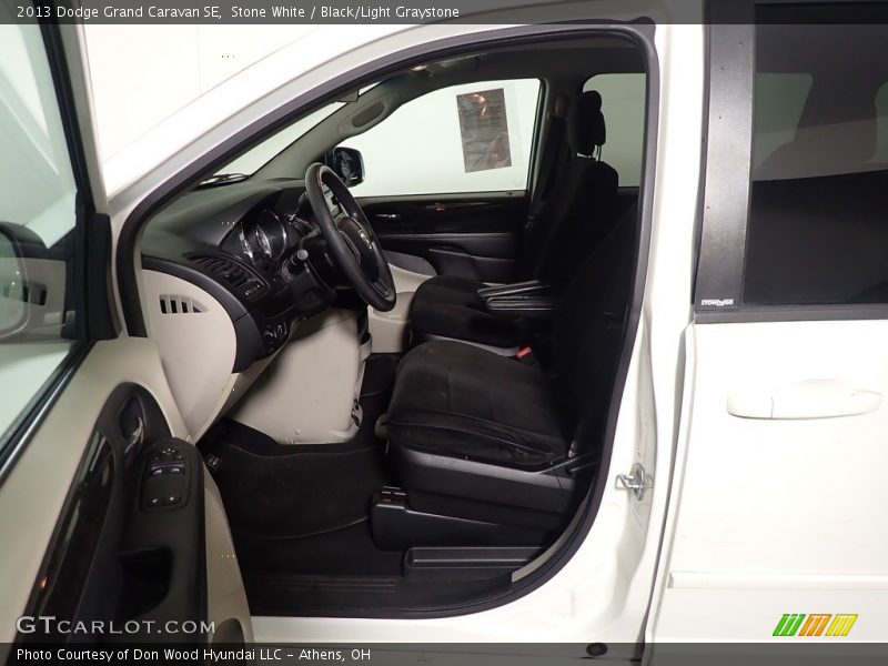 Stone White / Black/Light Graystone 2013 Dodge Grand Caravan SE