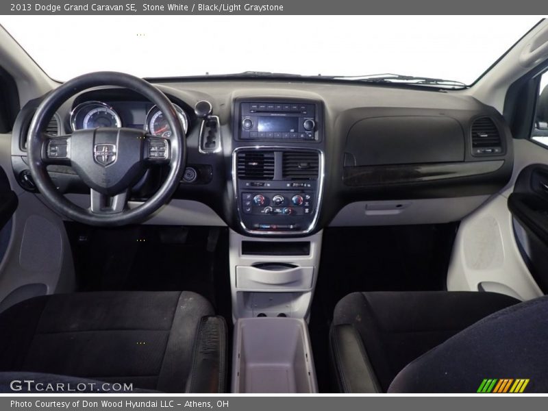 Stone White / Black/Light Graystone 2013 Dodge Grand Caravan SE